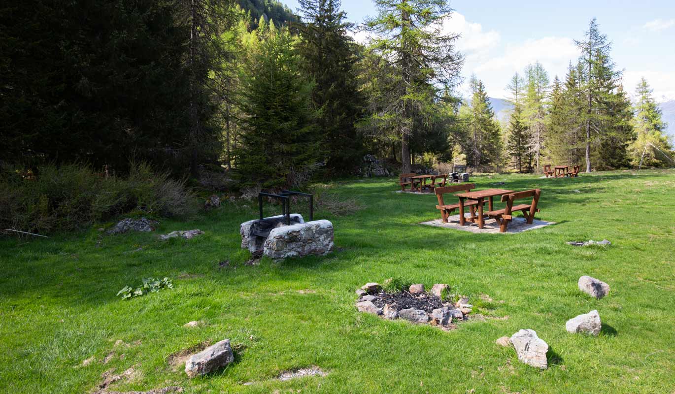 Area attrezzata pic-nic in Val Caronella