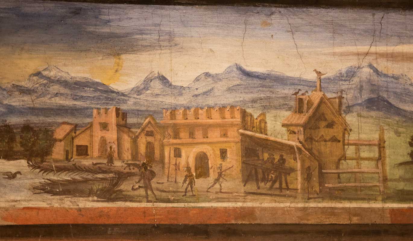 Palazzo Guicciardi dettaglio fregio Fermo Stella