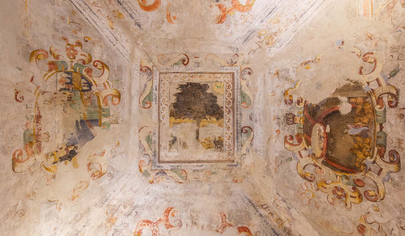 Palazzo Piatti-Reghenzani dettaglio affreschi