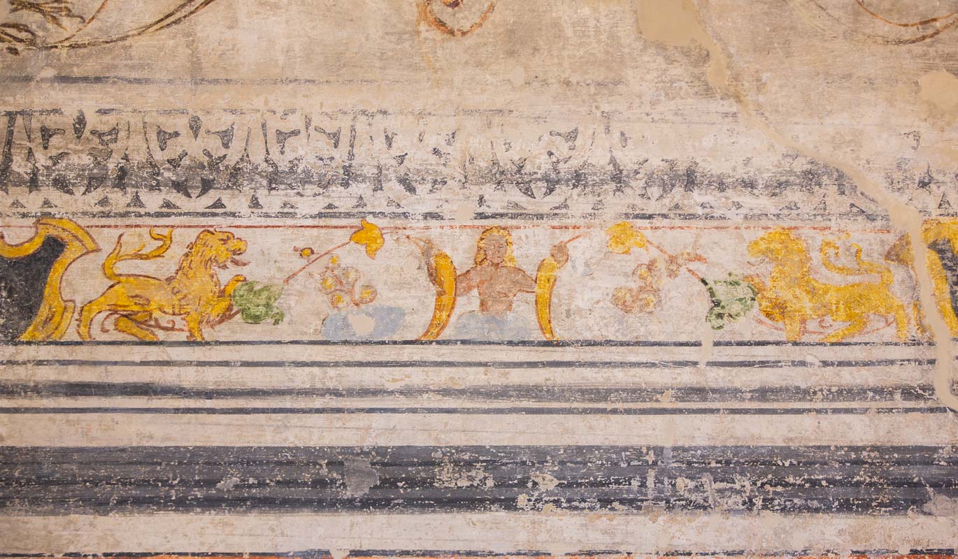 Palazzo Piatti-Reghenzani dettaglio affreschi